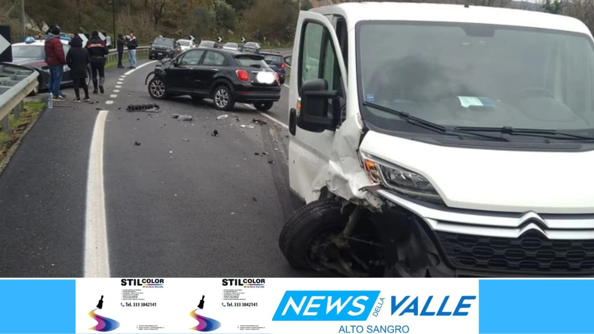 Ceppagna: scontro violento tra due auto in direzione Cassino. Una donna ferita trasportata in ospedale.